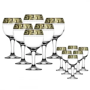 ГУСЬ ХРУСТАЛЬНЫЙ Универсальный набор 12пр. Греческий узор (GE03- 411 /134/S )