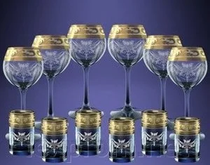 ГУСЬ ХРУСТАЛЬНЫЙ Универсальный набор 12пр. Русский узор (GE09- 1689 /837/S)