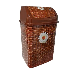 РОССПЛАСТ Ведро для мусора 18,0 л. Камелия Плетенка №3 РП 1013 коричневый