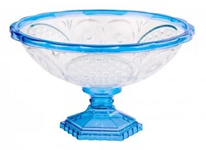 АЛЬТЕРНАТИВА Ваза для фруктов Хрусталь М 4660 прозрачно-синий