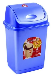 РОССПЛАСТ Ведро для мусора 8,0 л. Камелия №2 РП 1012 голубой