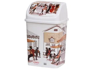 РОССПЛАСТ Ведро для мусора 18 л. Камелия Кафе РП 1013 белый