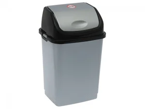 РОССПЛАСТ Ведро для мусора 18 л. Камелия РП 1013 серебро