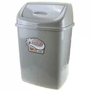 DD STYLE Ведро для мусора 18,0 л. Фантазия 09403 светло-серый