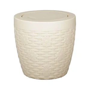 АЛЬТЕРНАТИВА Контейнер для мусора 3,0 л. Плетенка М 2114 слоновая кость