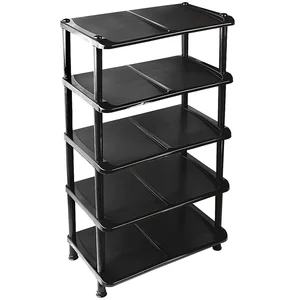 РОССПЛАСТ Полка для обуви 5 секций Сафир черный РП-511