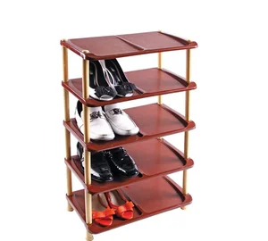 РОССПЛАСТ Полка для обуви 5 секций Сафир темный/коричневый РП-511