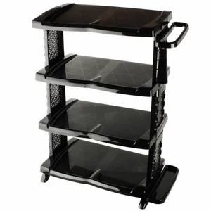 РОССПЛАСТ Полка для обуви 4 секции  Комфорт черный РП-532