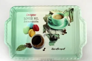 КОРАЛЛ Поднос с ручками 43.5 х 29 см. Любовь 2040