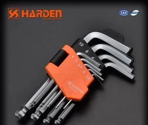 HARDEN Набор коротких шестигранных ключей с плавающей головкой типа Г 9шт. 540603