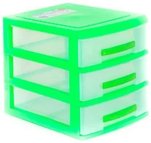 РОССПЛАСТ Комод настольный 3 секции МИНИ РП 442 салатовый