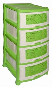 ВИОЛЕТ Комод 4 секции Ромашка крем/фисташковый 0354/18