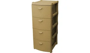 М-ПЛАСТИКА Комод 4 секции Ротанг М2812