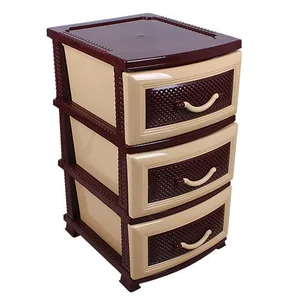 РОССПЛАСТ Комод 3 секции Дельфин коричневый РП-412