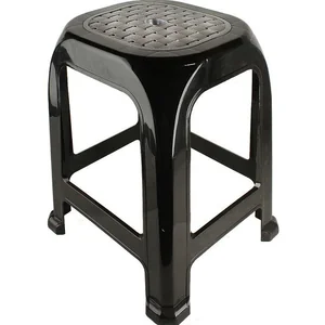 РОССПЛАСТ Табурет большой Симпатия РП 311 черный/серебро