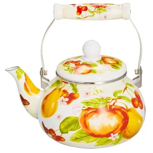 METALLONI Эмалированный чайник 2,5 л.Фруктовый cад EM 25X1/37