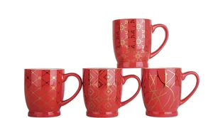 КОРАЛЛ Кружка 320 мл.Золото на красном ZC02-AO34