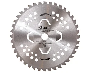 Sturm Фреза универс. Для бензотрим., 255мм x 25,4 x40, защита от наматыв. Травы , BT8952D-1006