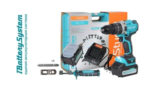 Sturm Дрель аккум б/щ удар. 18В, 1BatterySystem, 80Нм, 2х3.0Ач, 5в1, доп. рук, кейс CD2080I