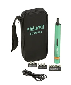 Sturm Отвертка аккумуляторная 3.6В, USB TYPE C, набор бит, сумка, без ЗУ CD3404U1