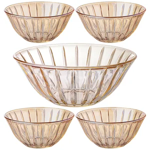 Lefard Набор Салатников из 5 шт. LINES AMBER 1600 мл/300 мл 691-068