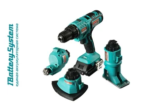 Sturm Мультитул аккум 18В, 1BatterySystem,дрель,лобзик,реноватор,шлифмаш,2x2.0Ач,кейс CMT1801