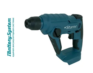 Sturm Перфоратор аккум 18В, 1BatterySystem, 1.2 Дж, 2 реж, 12мм, без АКБ и ЗУ, короб CRH1812