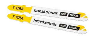 Hanskonner Пилки для лобзика по мет. 2шт тонк.прям.рез (лист 1-3мм,проф.10-30мм) H02-118A