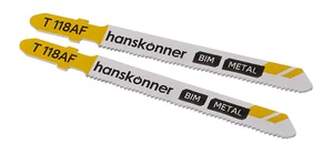 Hanskonner Пилки для лобзика по металлу 2шт, T118AF (лист 1-3мм, проф.10-30мм) H02-118AF