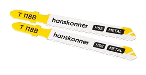 Hanskonner Пилки для лобзика по металлу 2шт, T118B (лист 3-5мм, проф.10-30мм) H02-118B