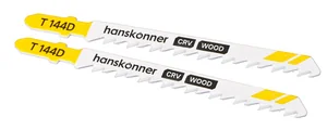 Hanskonner Пилки для лобзика по дереву 2шт, T144D (дер 5-50мм,фанер.3-30мм) H02-144D