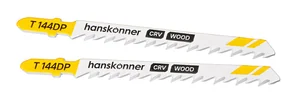 Hanskonner Пилки для лобзика по дереву 2шт, T144DP (дер 5-50мм, пласт<30мм) H02-144DP