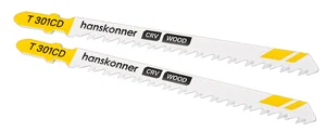 Hanskonner Пилки для лобзика ДЕРЕВО 2шт чист.прям рез (мяг,тверд 10-45мм) H02-301CD