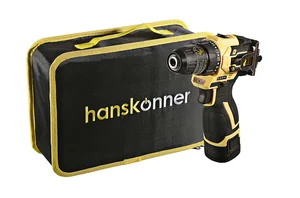 Hanskonner Дрель акк б/щ PLATINUM, 14, 4В, 45Нм, 2х2.0Ач, 10мм, сумка-кейс HCD1645BLC