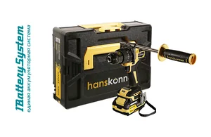 Hanskonner Дрель акк б/щ уд. PLATINUM,18В,1BatterySystem,165Нм,2+4Ач,SAMSUNG,кейс HS HCD20165PRO