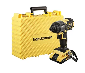 Hanskonner Винтоверт ударн акк б/щ 18В, Unibattery,280Нм,1/4", 3скор,2x2.4Ач,кейс HCD18280H