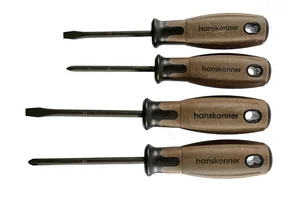 Hanskonner Набор отверток с комб. ручкой полимерное дерево 4 шт S2 HK1040-19-4