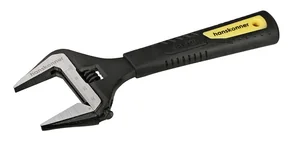 Hanskonner Ключ разводной 150 мм, УСИЛЕННЫЕ ТОНКИЕ ГУБКИ, обрезиненная рукоятка, HK1045-11-150