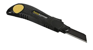 Hanskonner Нож 18мм, обрезиненный корпус, быстрая разблокировка, лезвие SK2 0.7мм, HK1076-08-02