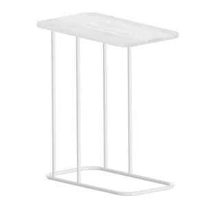 НИКА Столик придиванный Haushalt HHST1/ДД дуб дымчатый/матовый белый