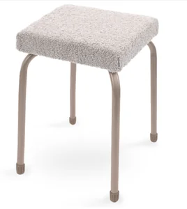 НИКА Табурет с квадратным сиденьем Haushalt HT6-Б/СР светло-серый