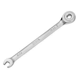 Denzel Ключ комбинированный трещоточный, 6 мм, CrV, матовый хром 14700