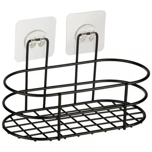 Mallony Корзинка подвесная овальная BLACK (крепление: самоклеящаяся основа) 110776-SK