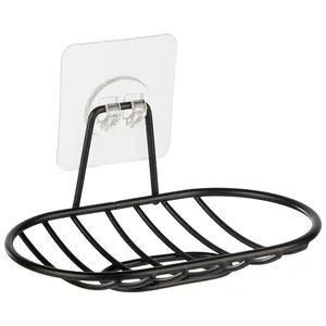 Mallony Мыльница подвесная овальная BLACK (крепление: самоклеящаяся основа) 110778-SK