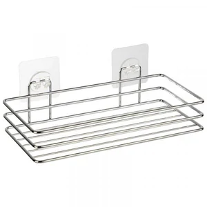 Mallony Полка подвесная большая BASIC (крепление: самоклеящаяся основа), хром 110766-SK