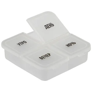 Mallony Таблетница на день, 4 секции, день/утро/вечер/ночь 104325-SK