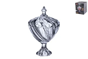 КОРАЛЛ Ваза сервировочная на ножке с крышкой 14.5х23см 8310