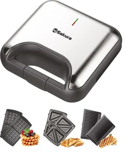 Sakura Сендвич-гриль SA-7423 3 в 1 800Вт антипригар.покрытие