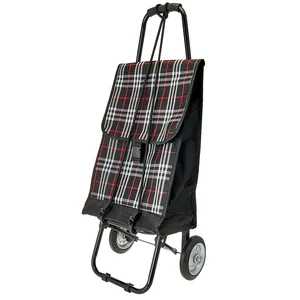 DELTA Тележка багажная ручная 50 кг DT-23 с металлическими колесами, черная с белым