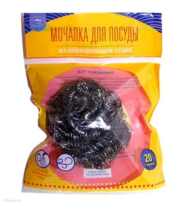 АКВАМАГ Мочалка для посуды из нержавеющей стали 1 шт. СП-101 